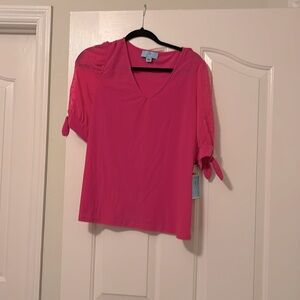 Vibrant Pink CeCe Blouse